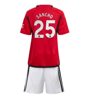 Manchester United Jadon Sancho #25 Replica Home Stadium Kit for Kids 2023-24 Short Sleeve (+ pants)